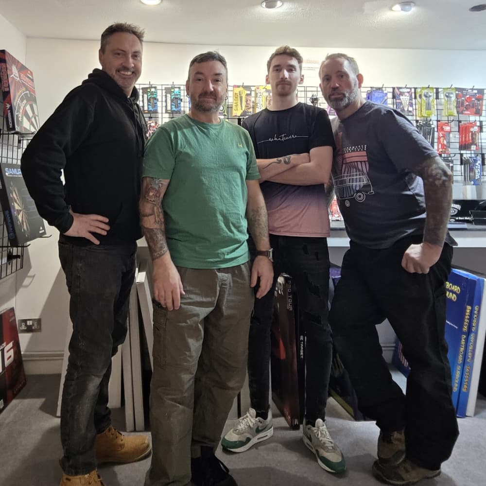 The Boardroom team, four friends who built Colchester's premier darts venue at 71 Crouch Street